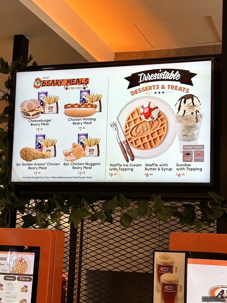 A&W - menu
