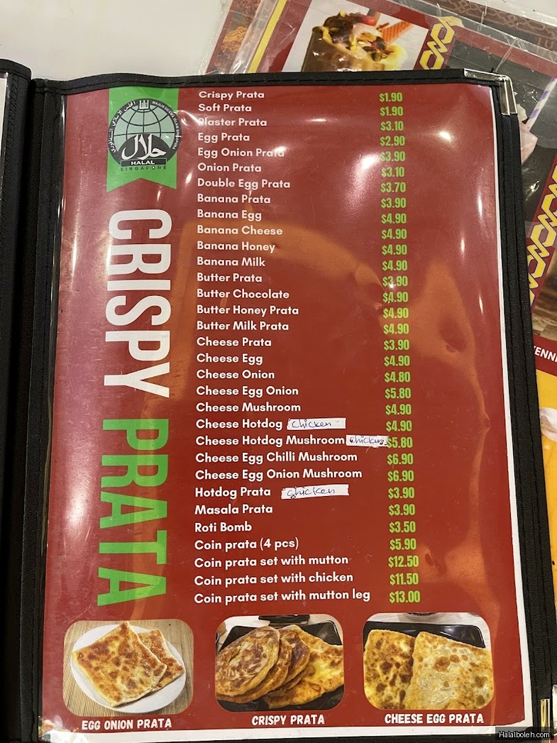 Master Prata at Alexandra Central - Menu