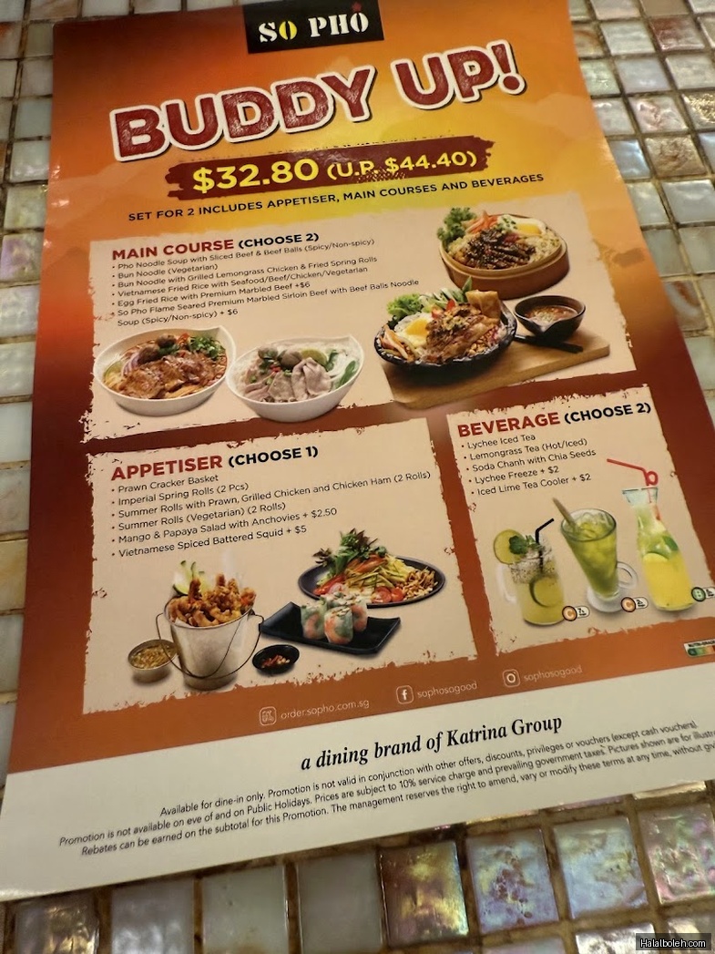 So Pho - menu