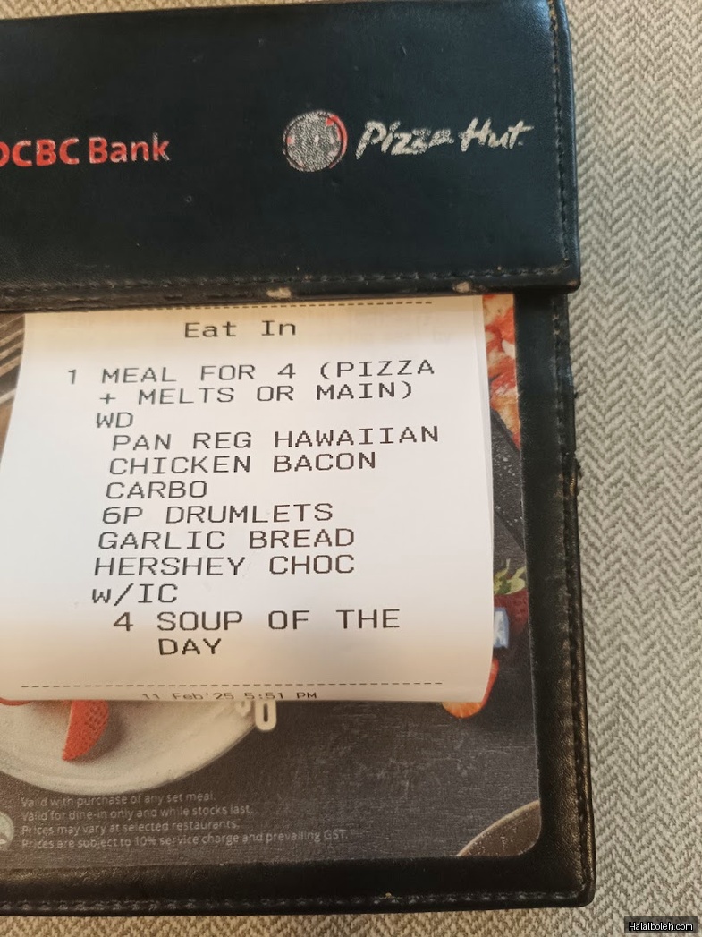 Pizza Hut - menu