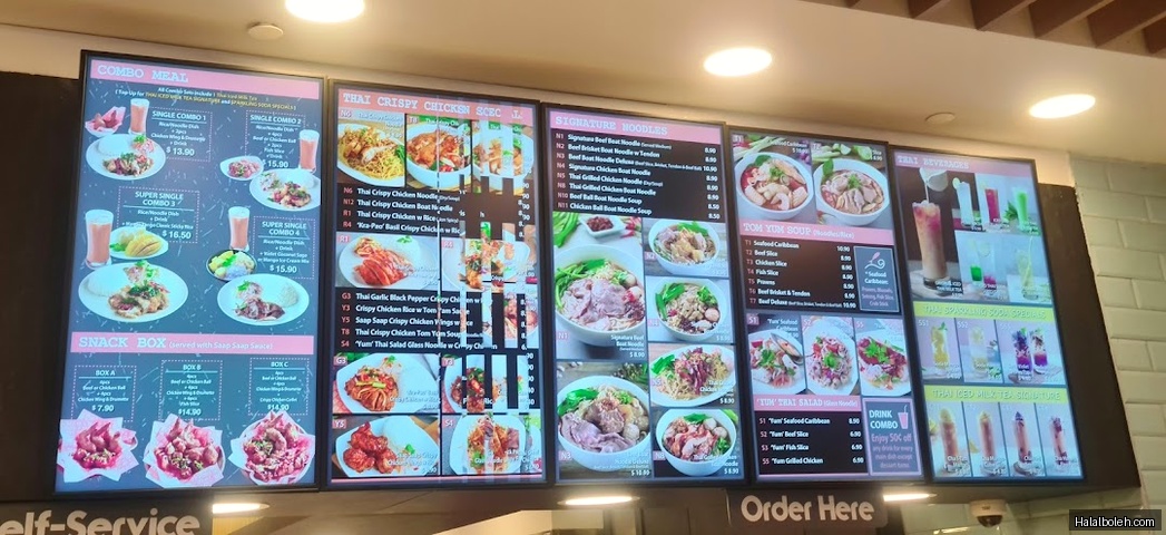 Saap Saap Thai - menu