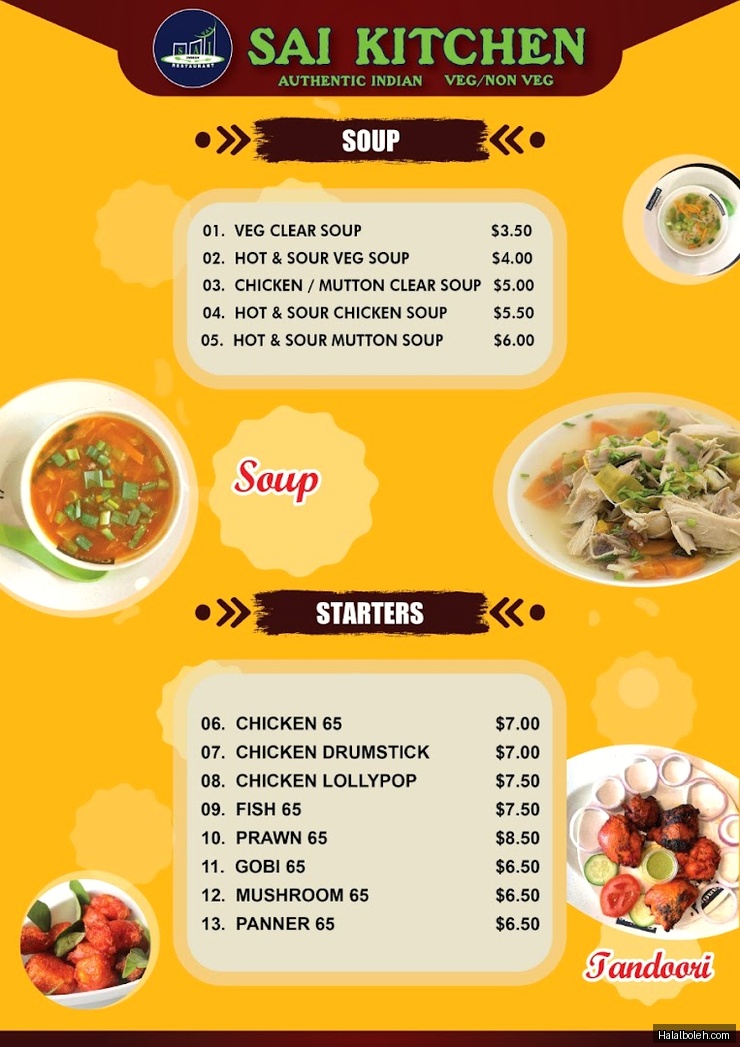 Sai Kitchen - menu
