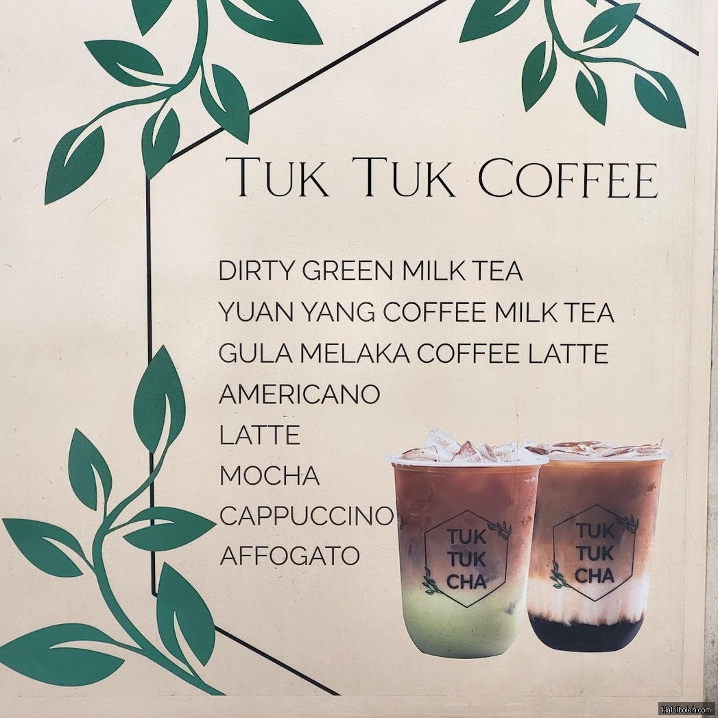 Tuk Tuk Cha - menu