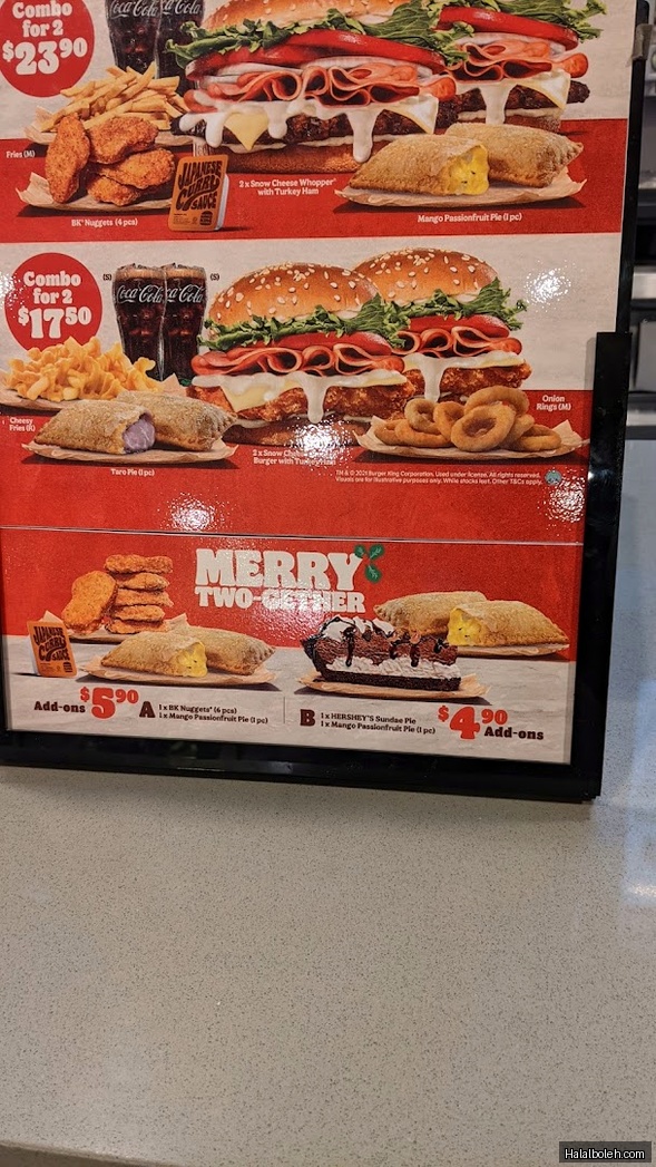 Burger King - menu