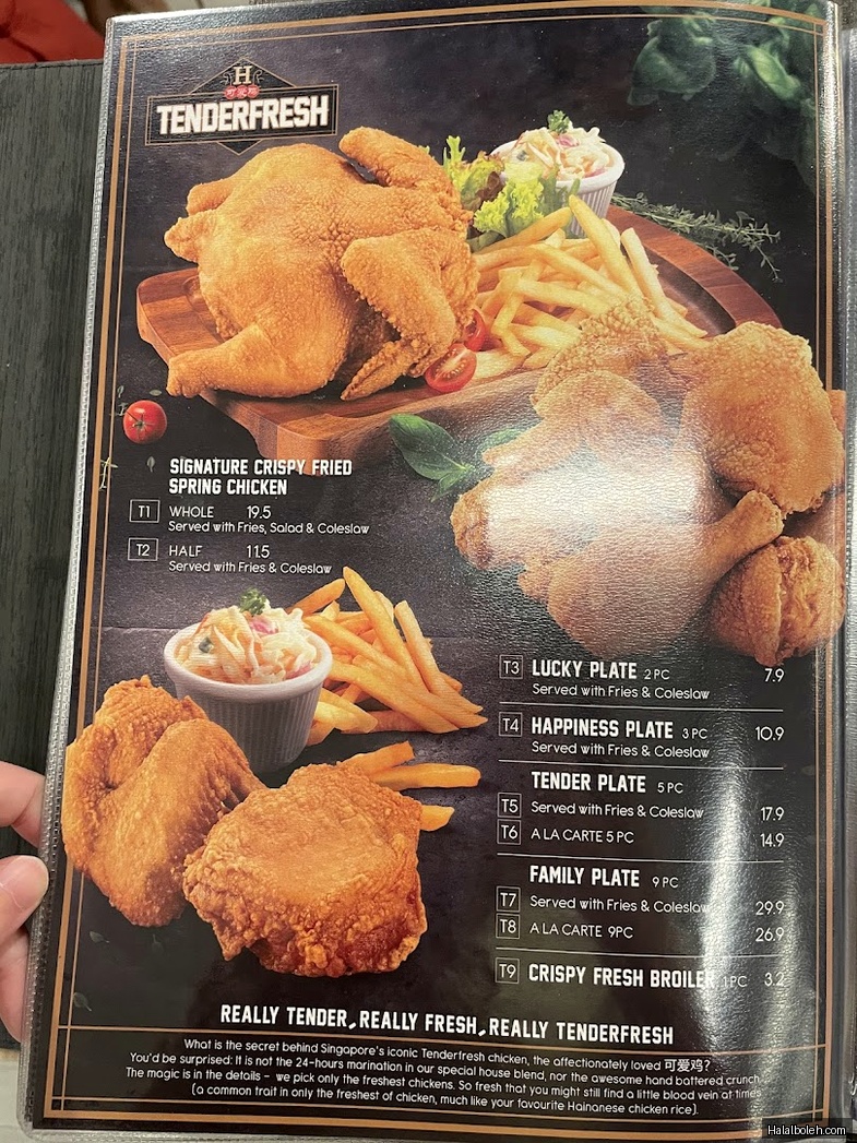 Hawkerman - menu