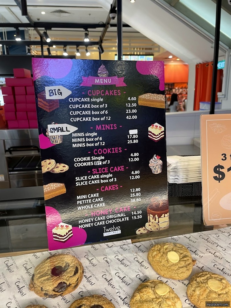 Twelve Cupcakes - menu
