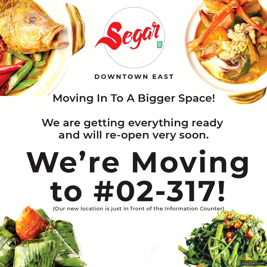 Segar Restaurant at Downtown East Mall - Menu