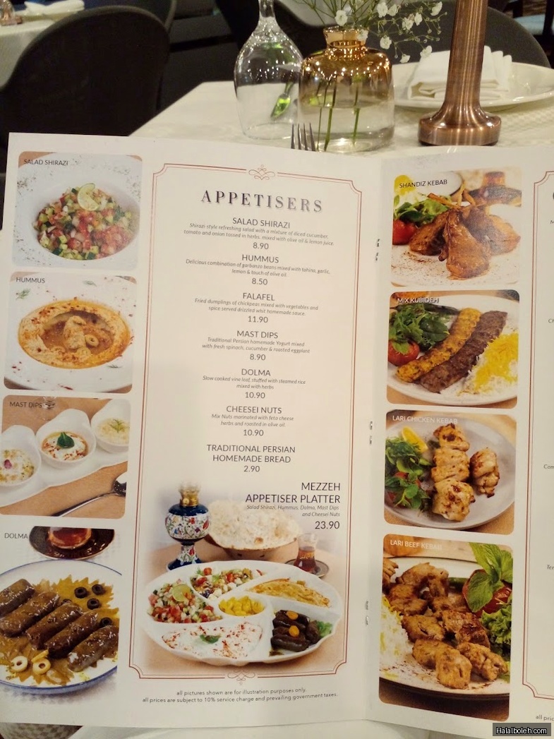 The Landmark at 390 Victoria Street - Menu