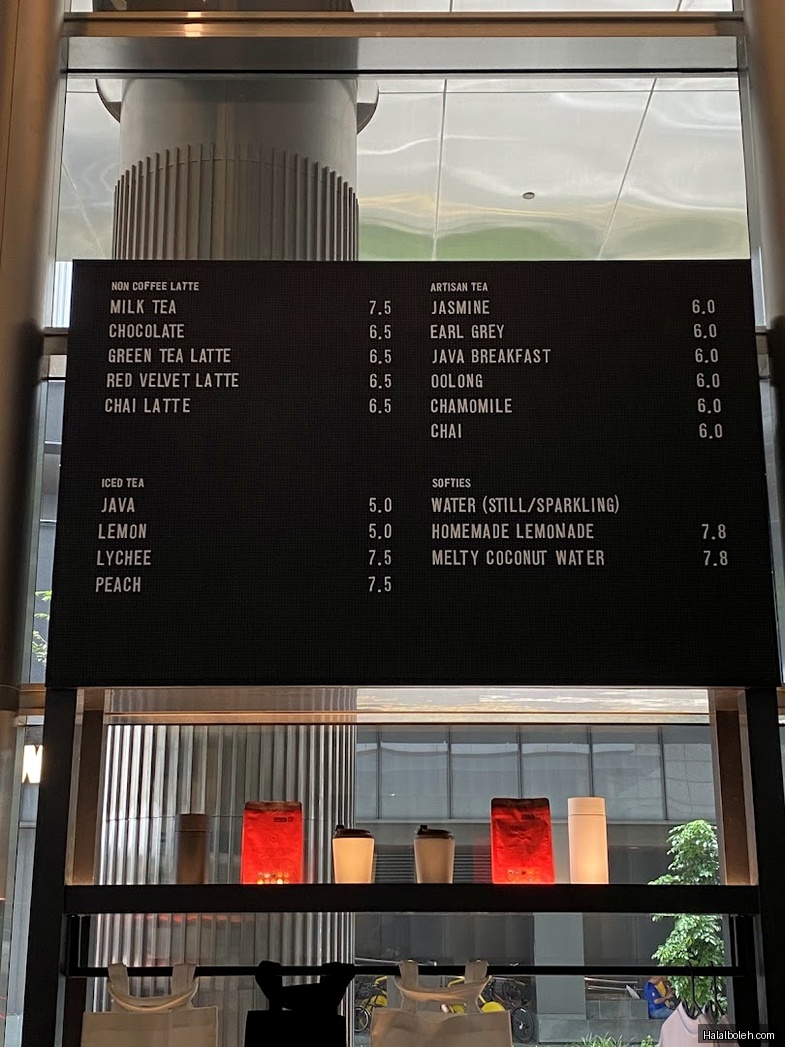 Tanamera Coffee - menu
