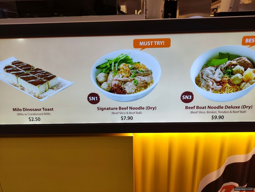 Saap Saap Thai - menu