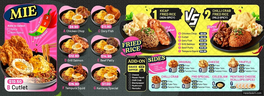 Flips N Dips at Paya Lebar Square - Menu