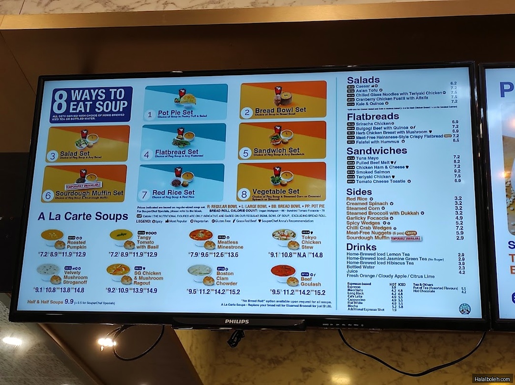 The Soup Spoon - menu