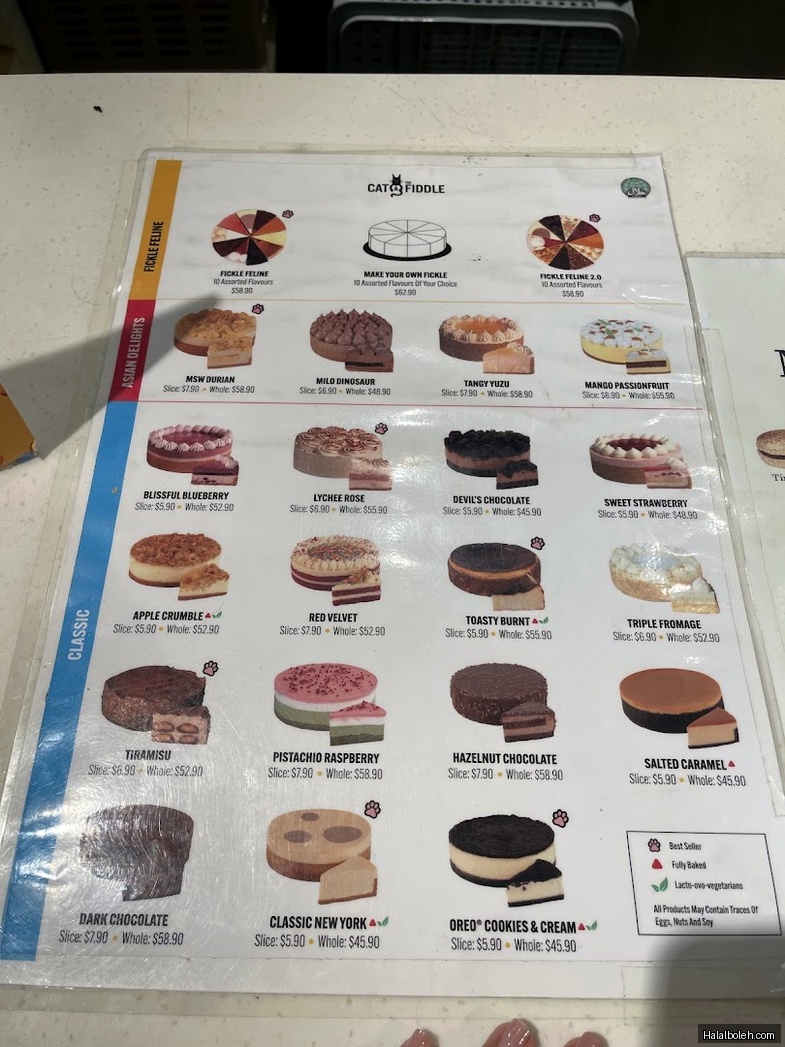 Cat & the Fiddle - menu