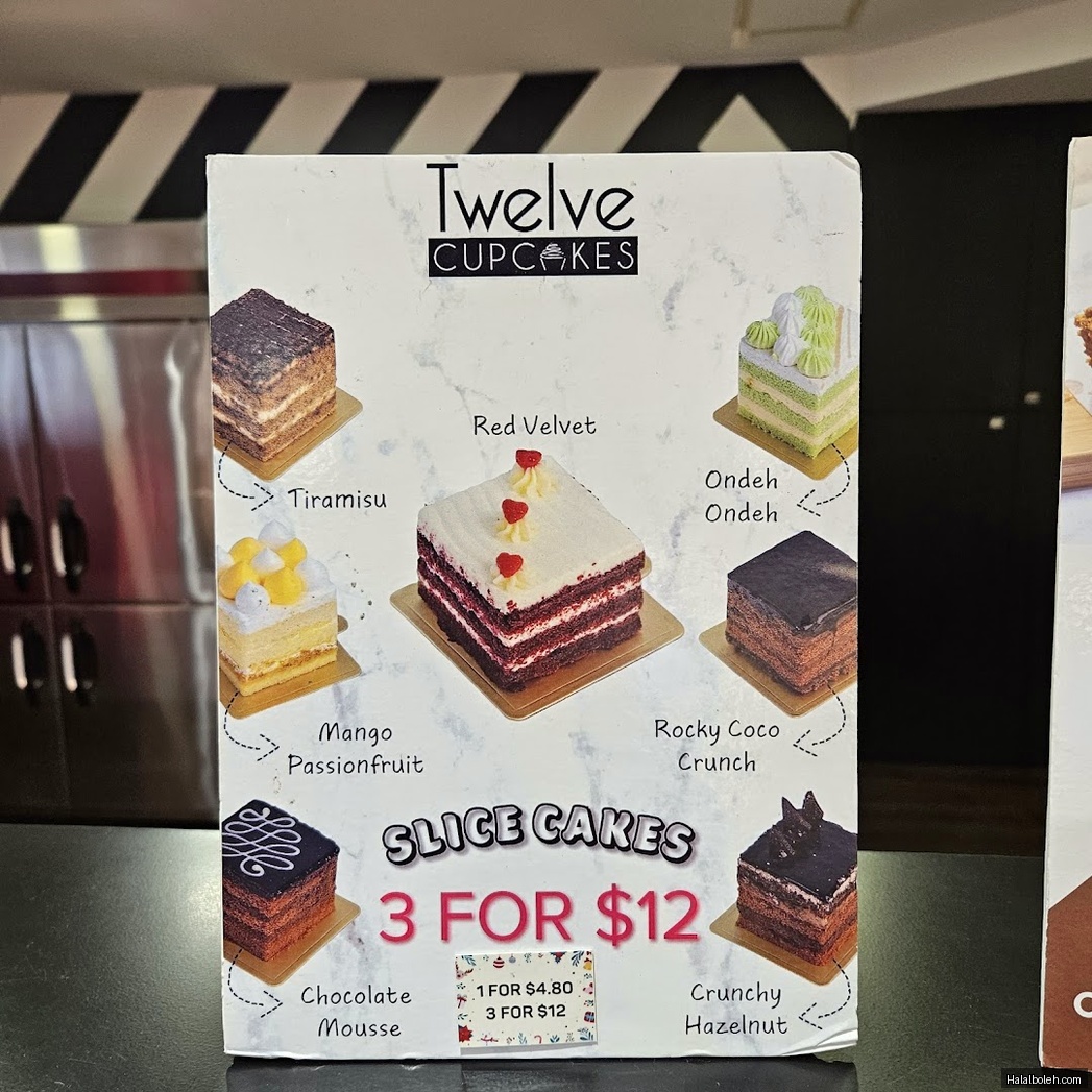 Twelve Cupcakes - menu