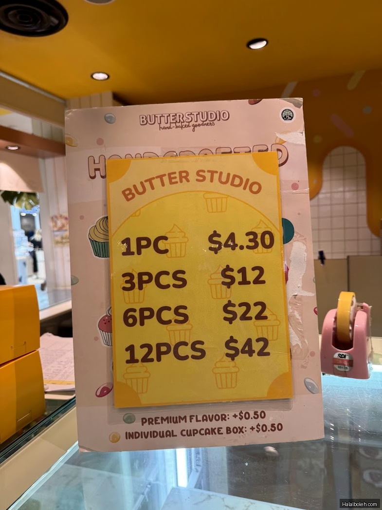 Butter Studio - menu