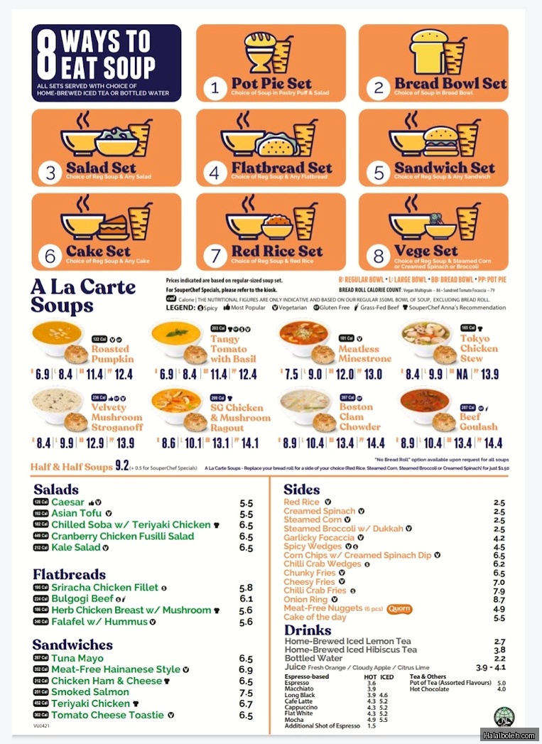 The Soup Spoon - menu