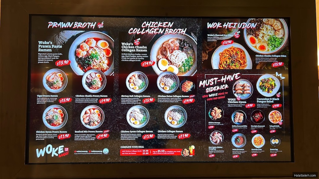 Woke Ramen - menu