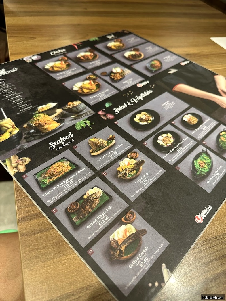 Ayam Penyet President - menu