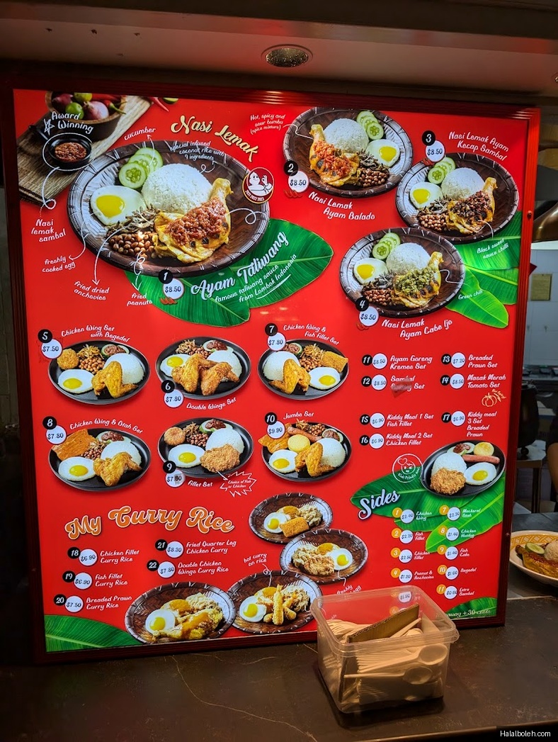 Opah Satay - menu