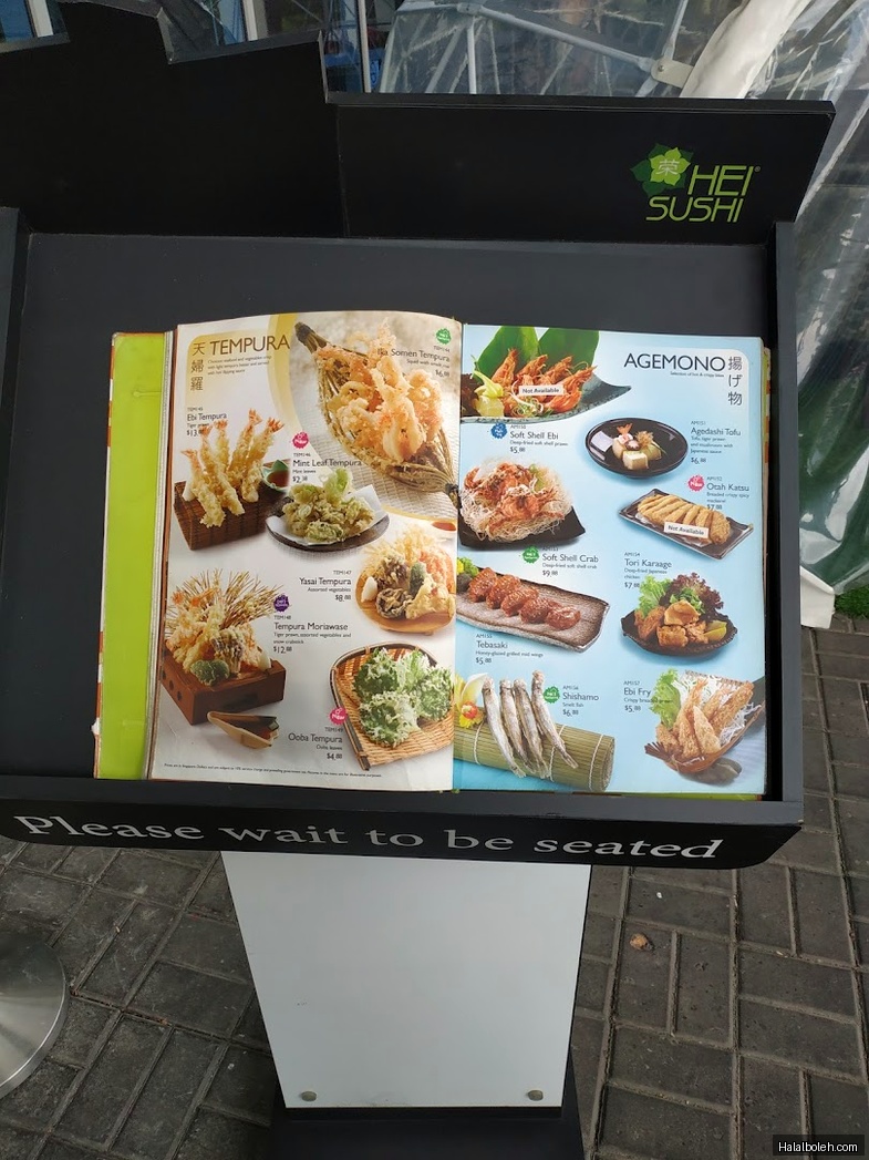 Hei Sushi - menu