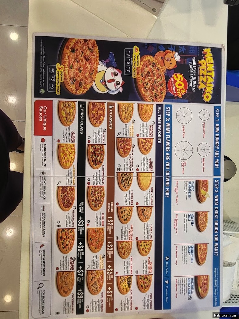 Domino's Pizza - menu