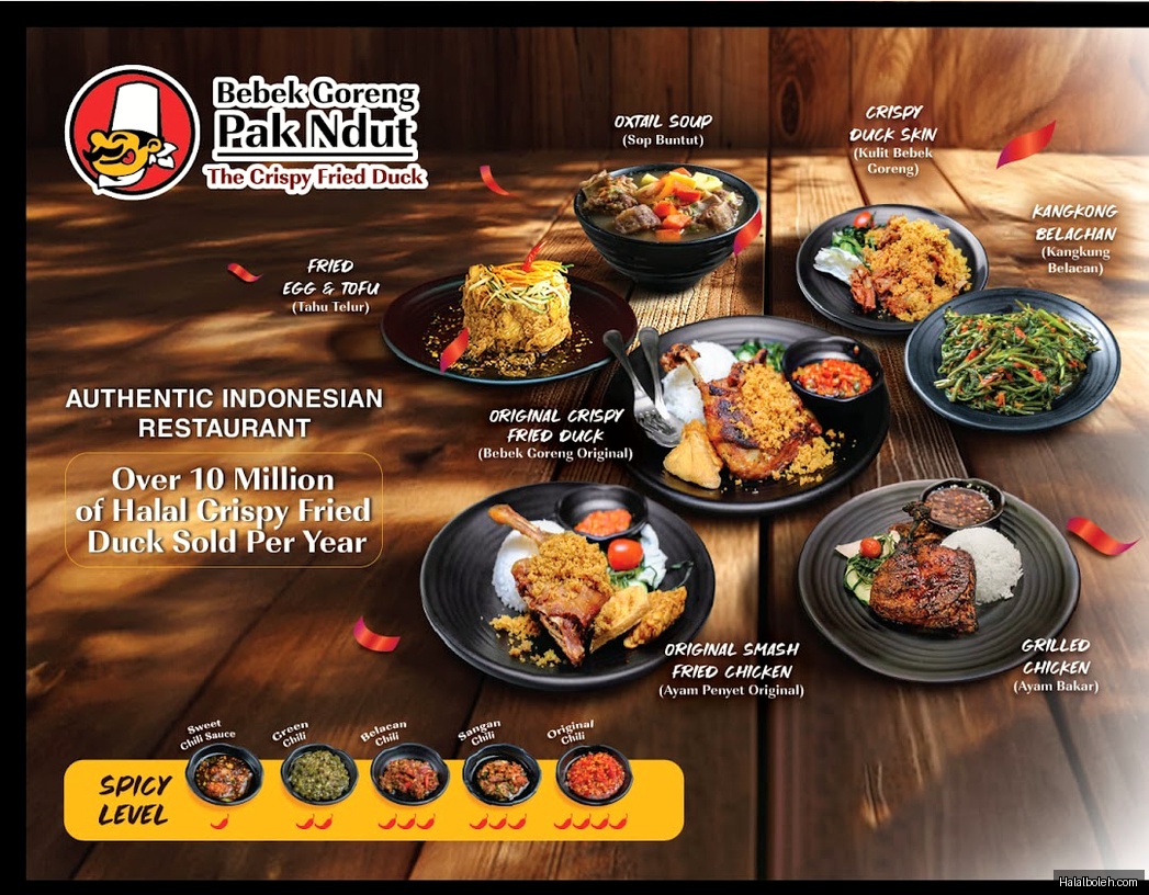 Bebek Goreng Pak Ndut - menu
