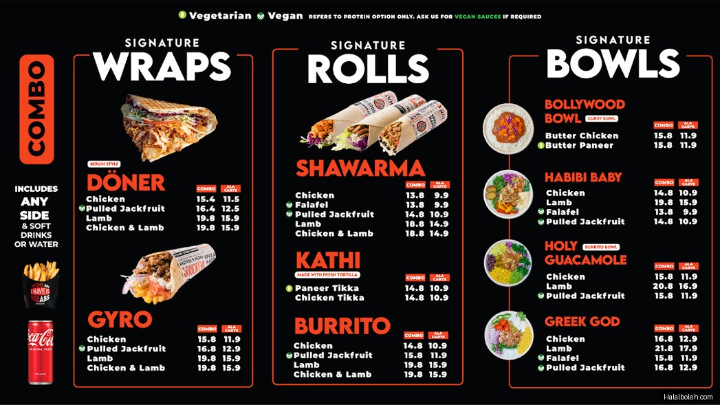 Kebabs Faktory at Funan Mall - Menu