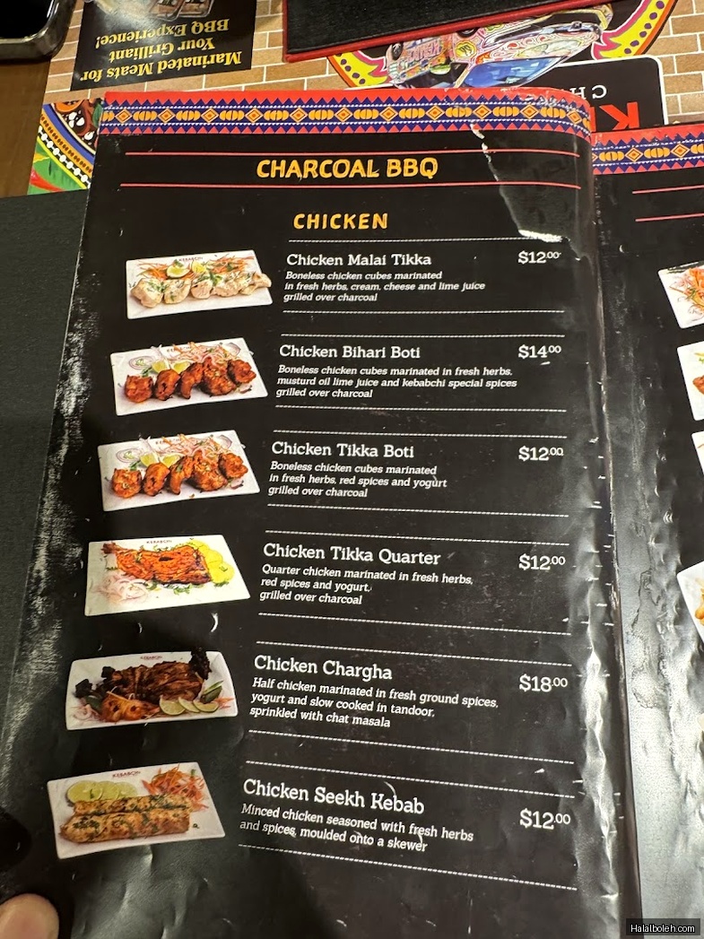 Kebabchi Charcoal BBQ - menu