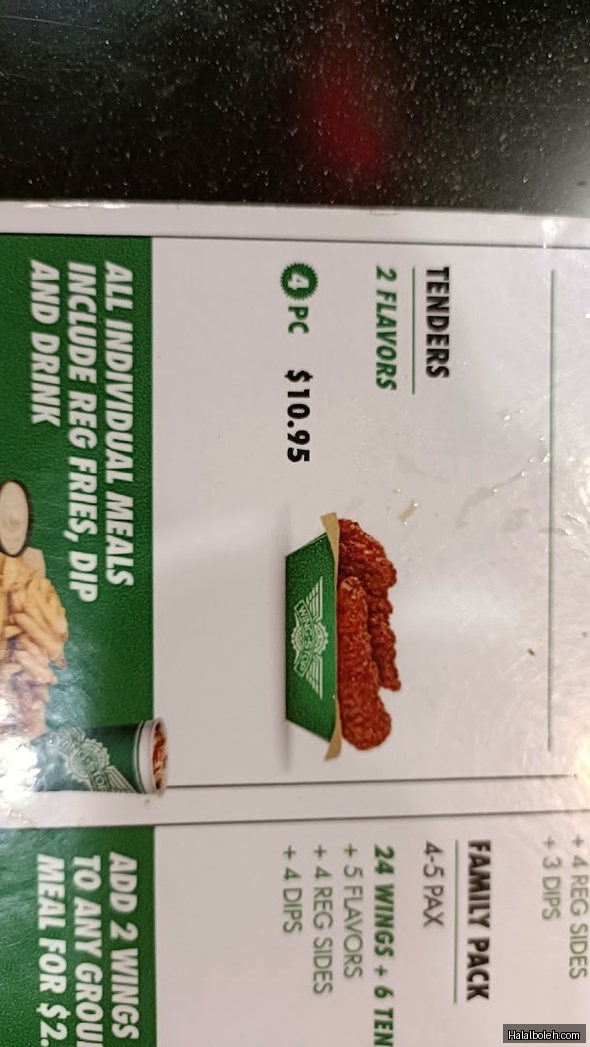 Wingstop - menu