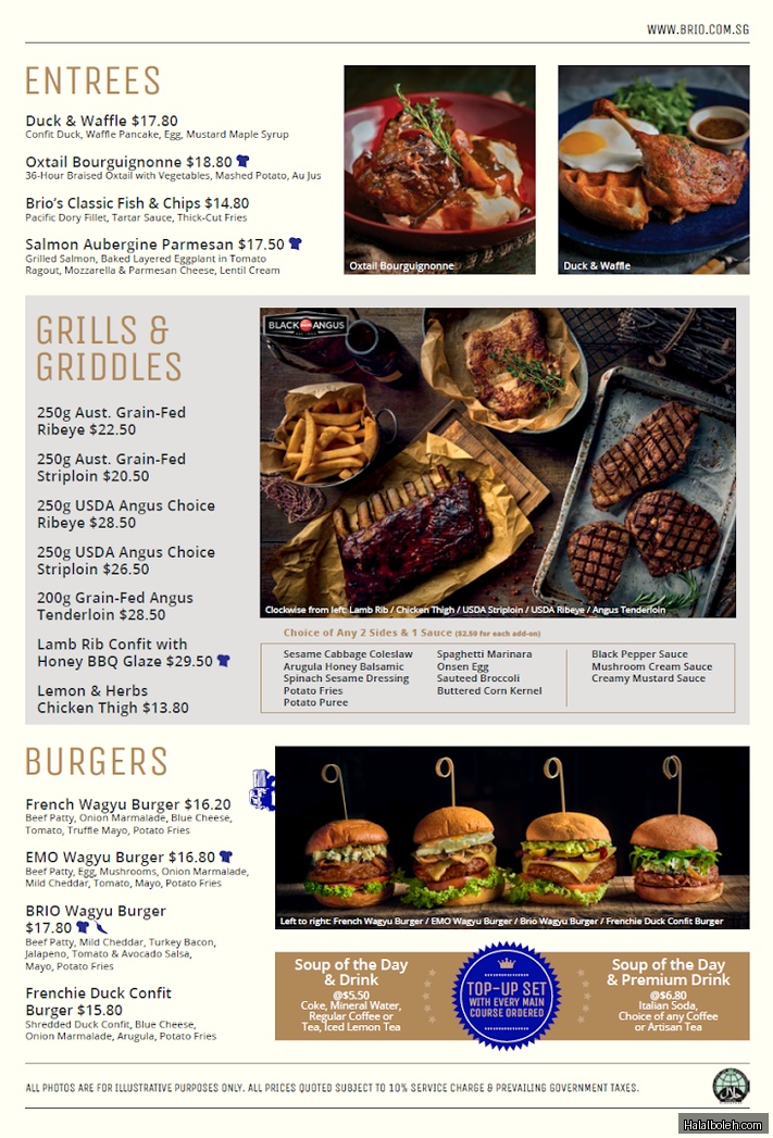 Brio - menu
