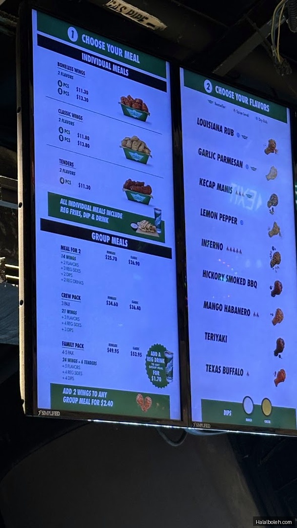 Wingstop - menu