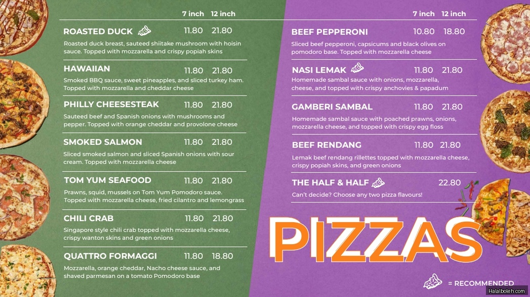 Timbre Pizza - menu