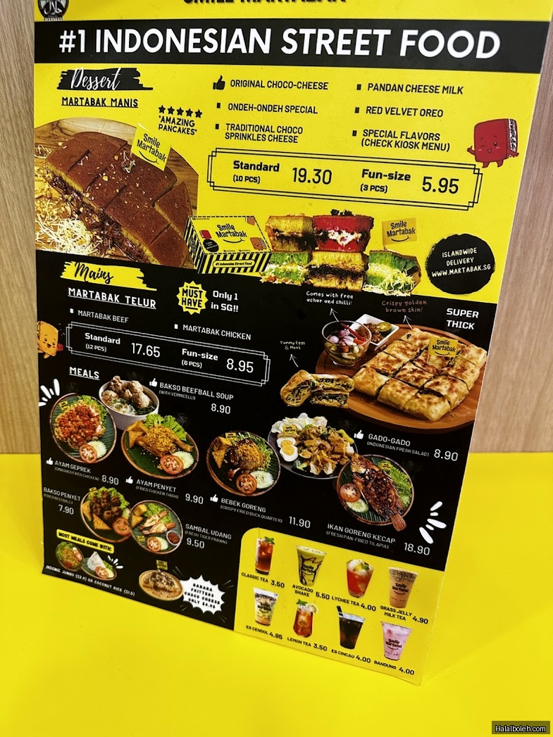 Smile Martabak - menu