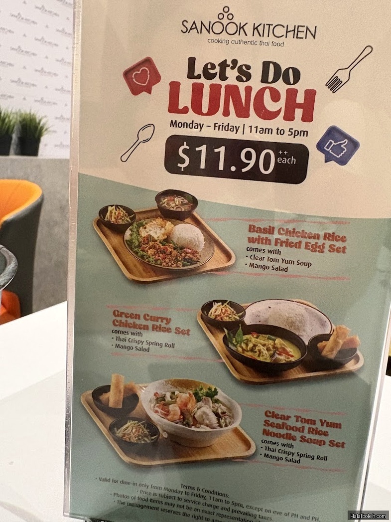 Sanook Kitchen - menu