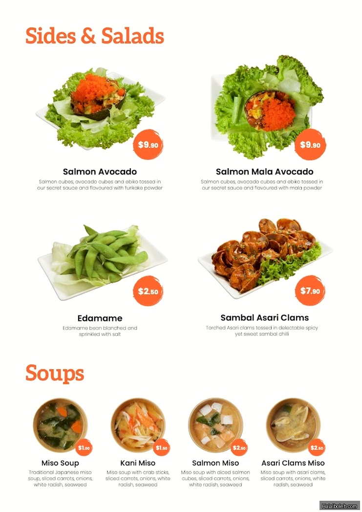 Salmon Warrior - menu