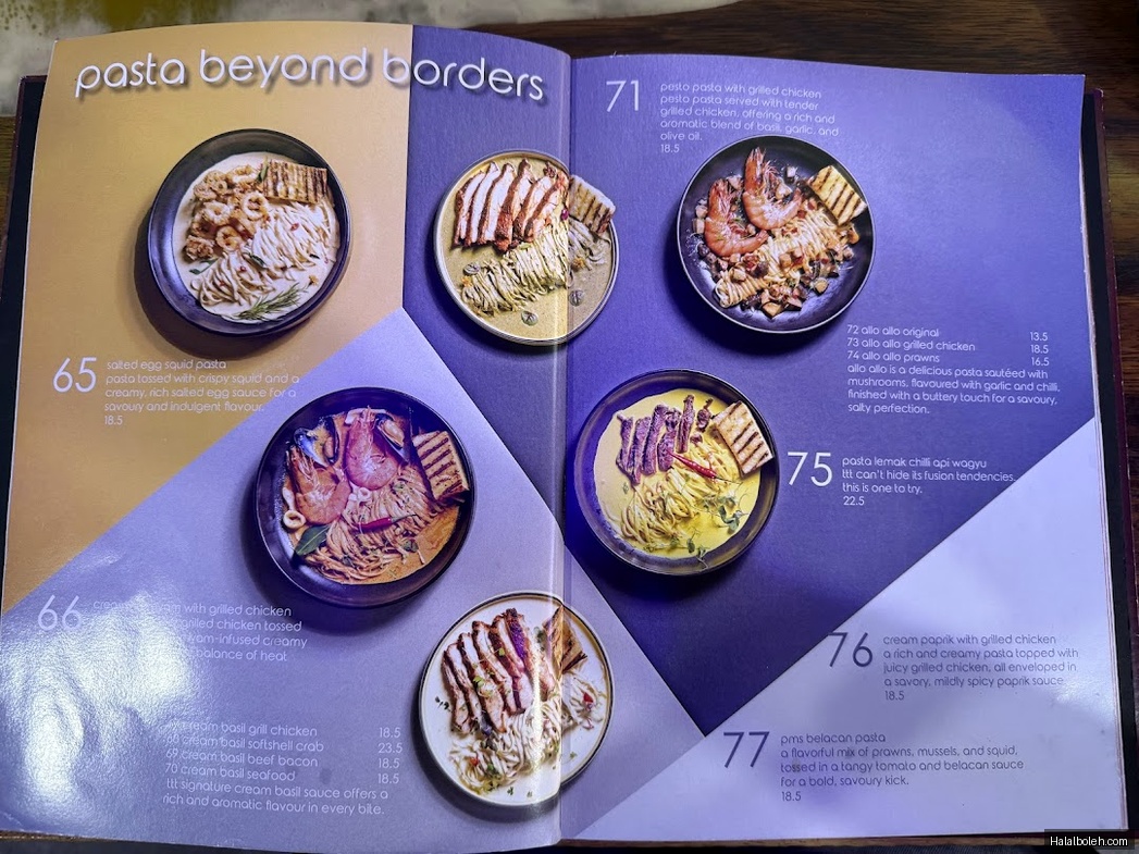 Tash Tish Tosh at Marine Cove - Menu