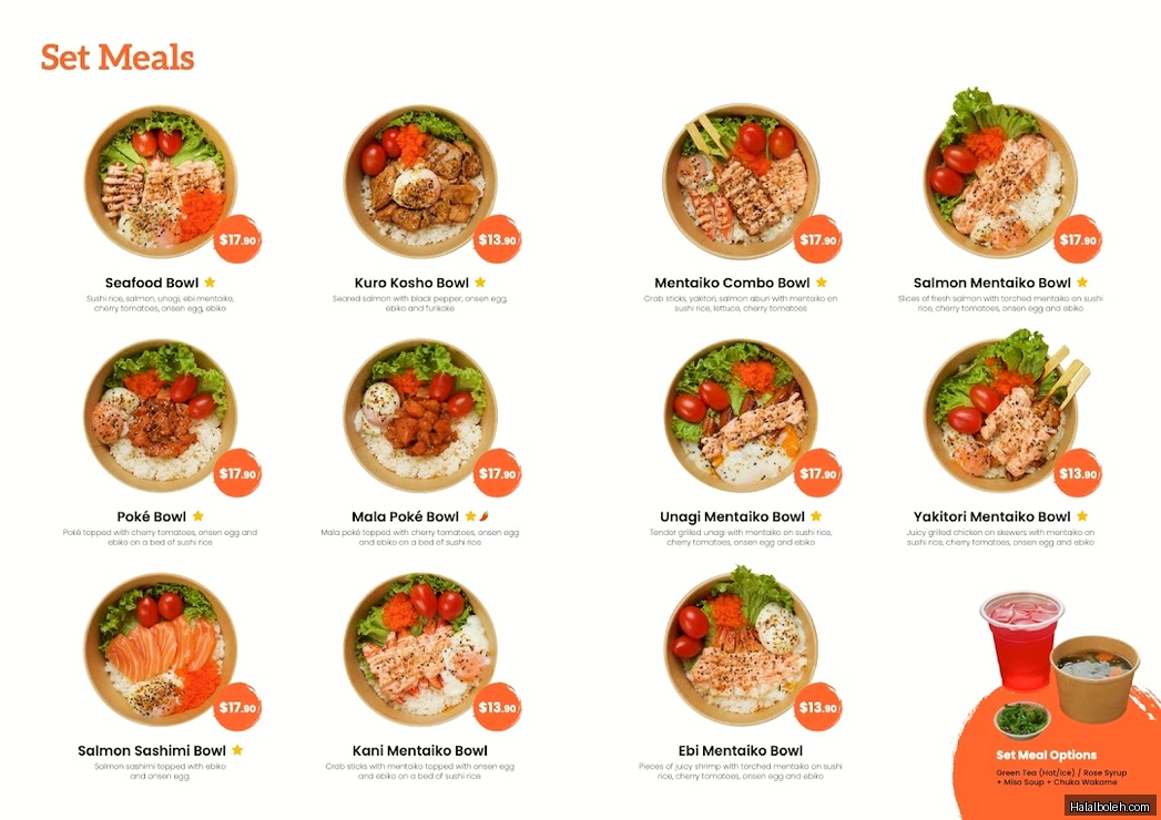Salmon Warrior - menu