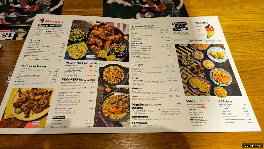 Nando's - menu
