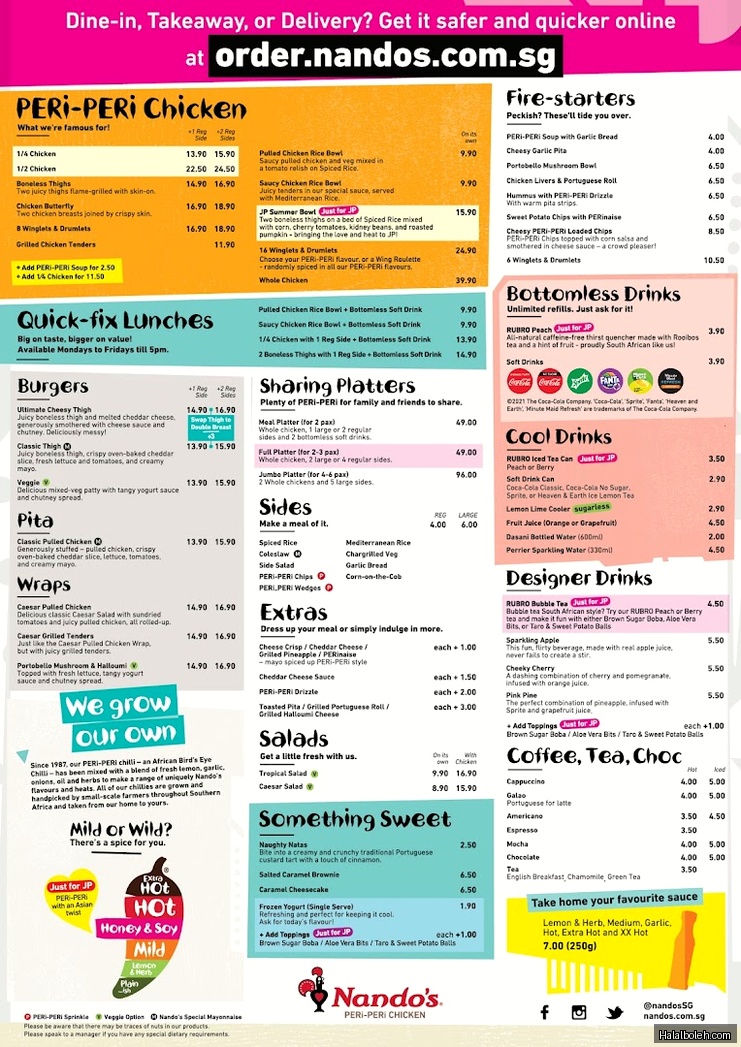 Nando's - menu