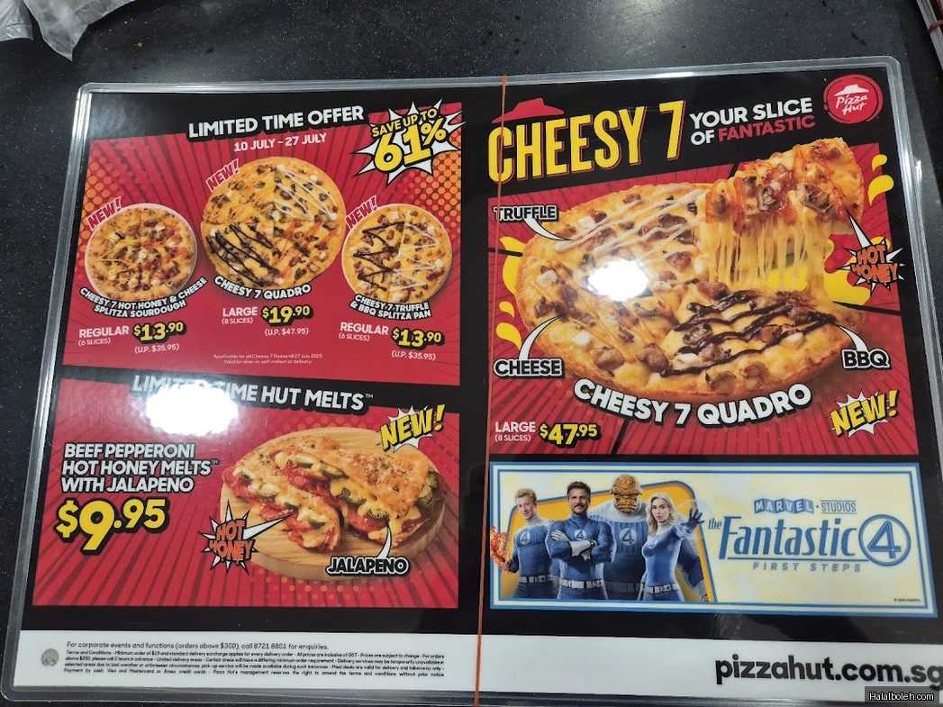 Pizza Hut - menu