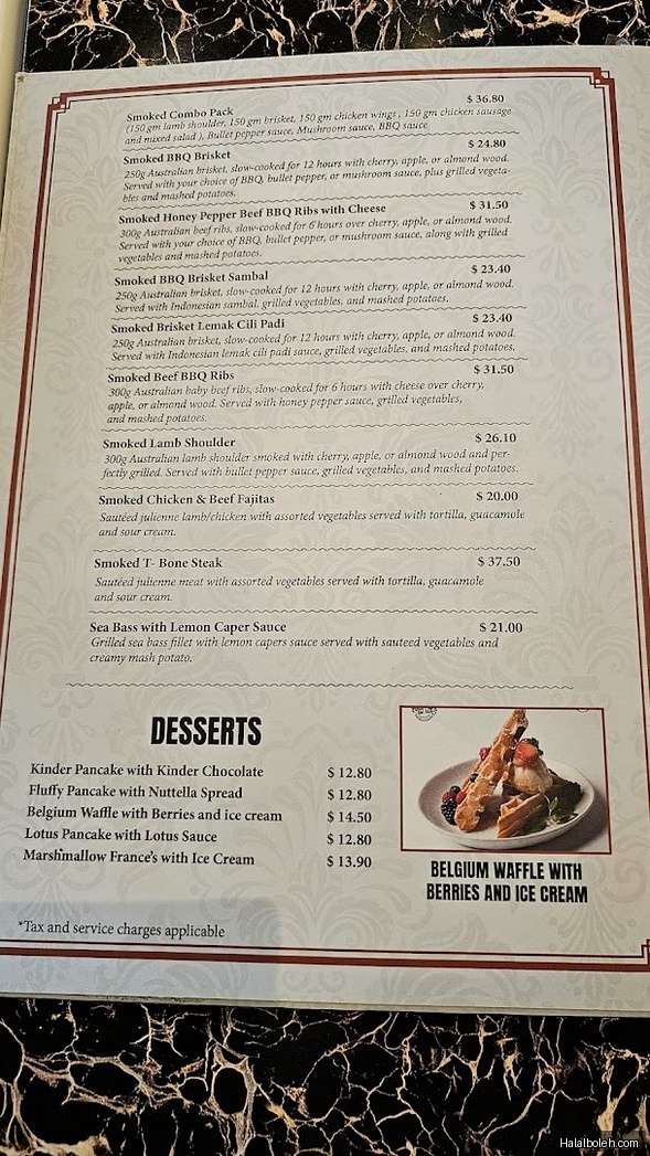 Syed Cafe Exclusive - menu