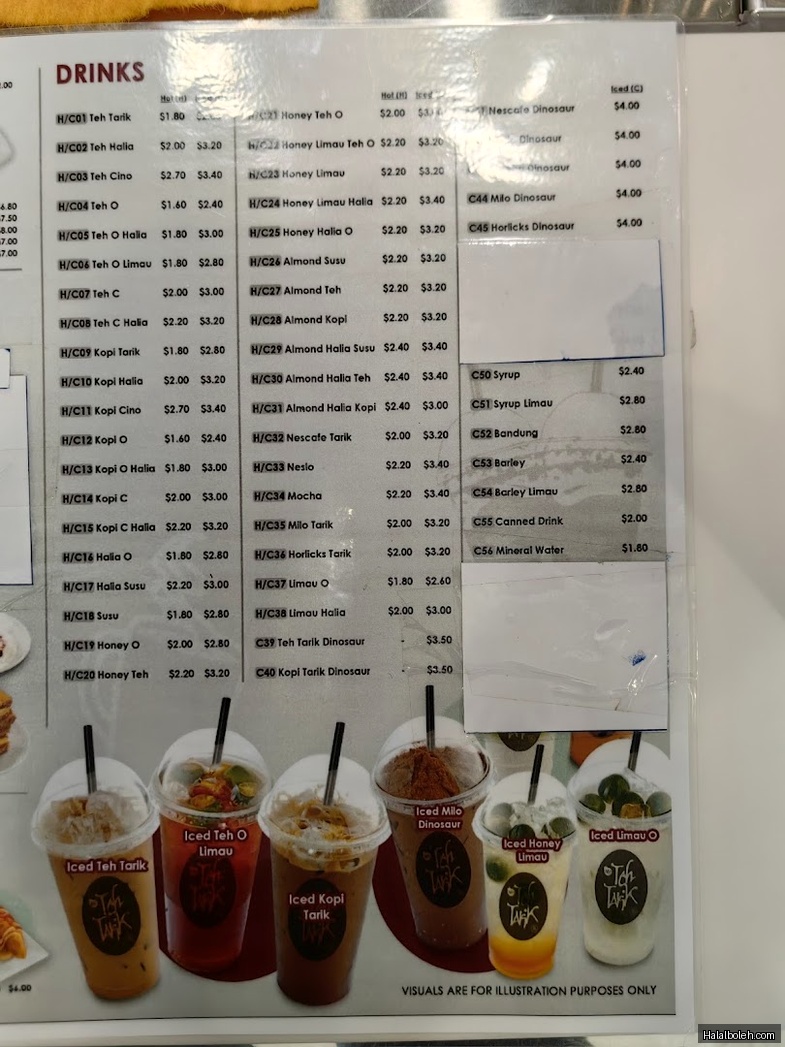 Mr Teh Tarik Express - menu