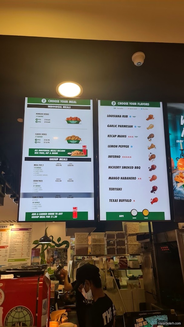 Wingstop - menu