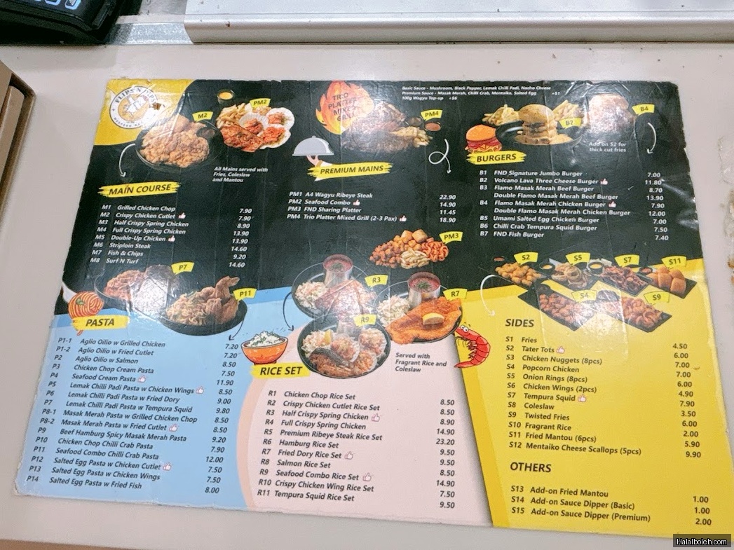 Flips N Dips at Paya Lebar Square - Menu