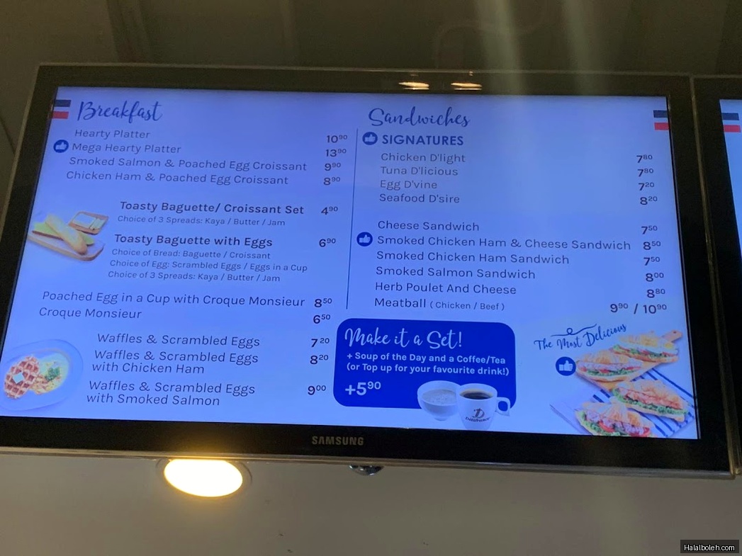 Delifrance - menu
