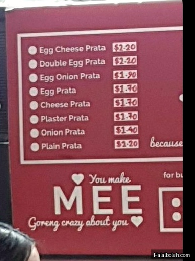 Haji E-Moiden - menu