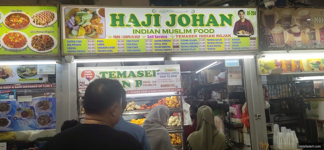 Haji Johan Indian Muslim Food (Temasek Indian Rojak) - menu