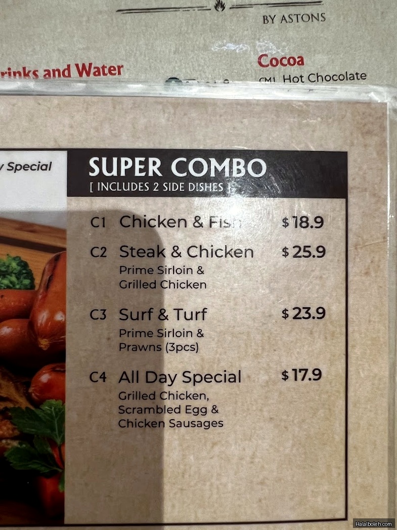 Andes by Astons - menu