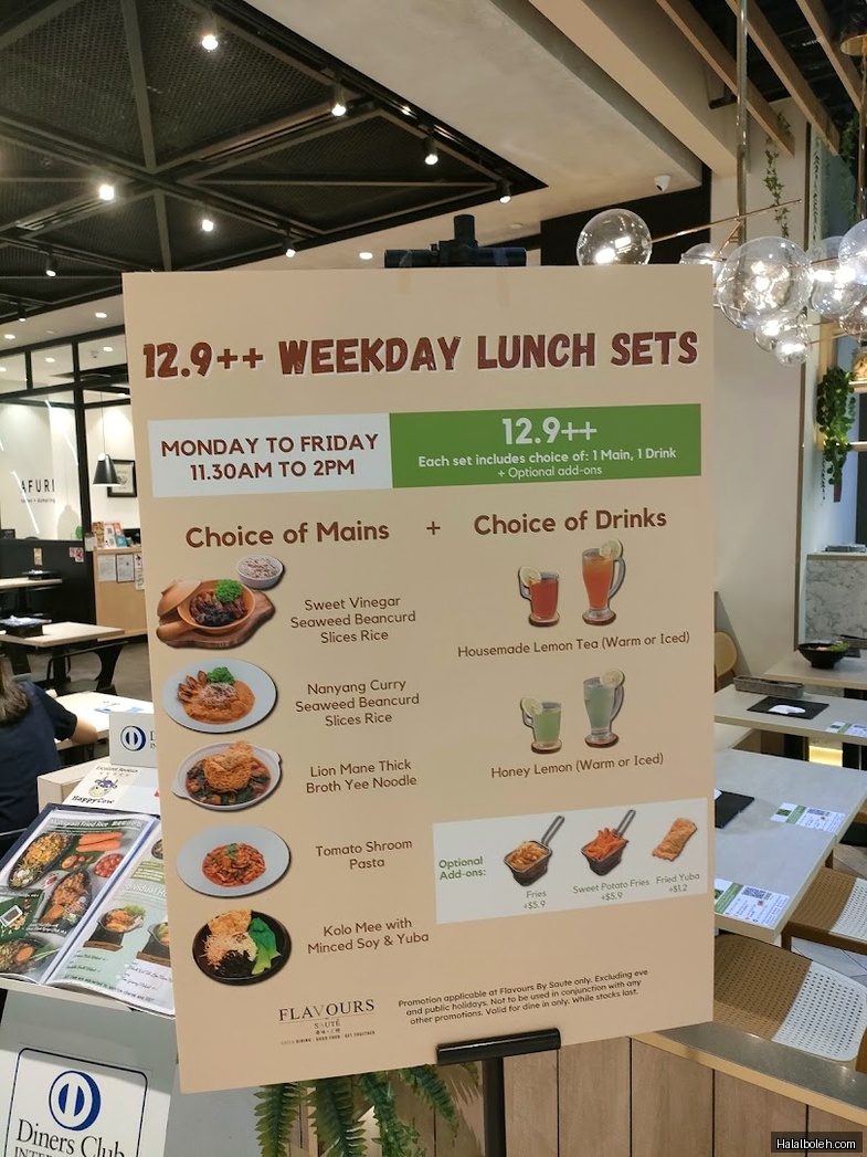 Flavours by Saute - menu