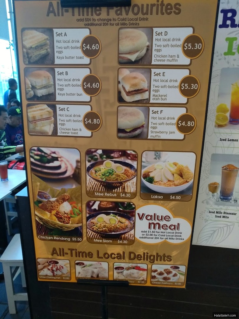 Kaffe & Toast - menu